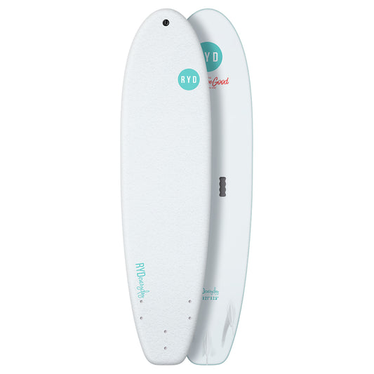 RYD 7ft Soft Top surfboard: White