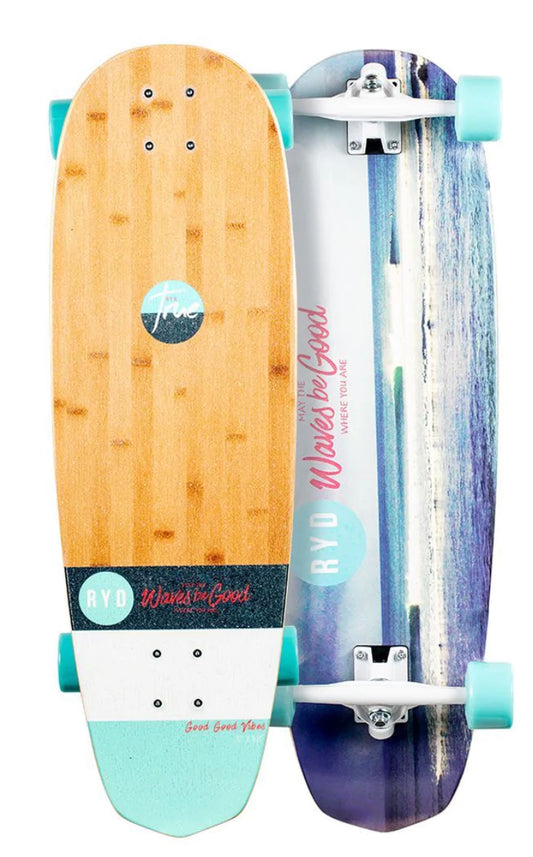 RYD True Good Vibes Surf Skateboard 32"x 9.5"