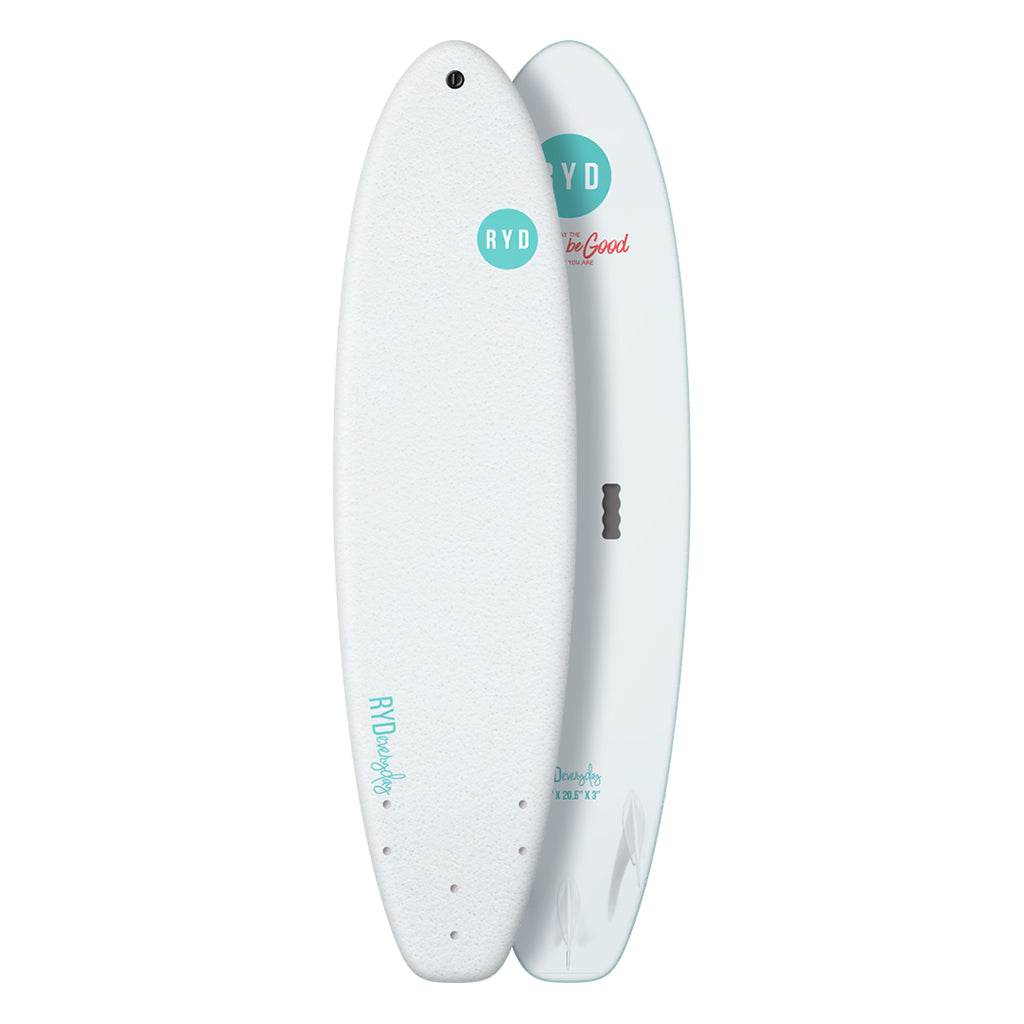 RYD 6'6" Soft Top surfboard : White