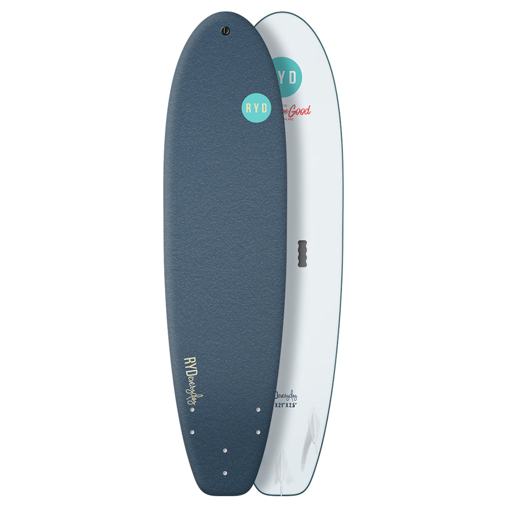 RYD 7ft Soft Top surfboard: Deep Blue